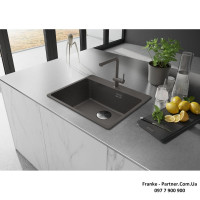 Кухонний змішувач Franke Active L Pull Out | витяжний вилив | функція душу | ламінарний потік води | сірий сланець | 115.0721.464