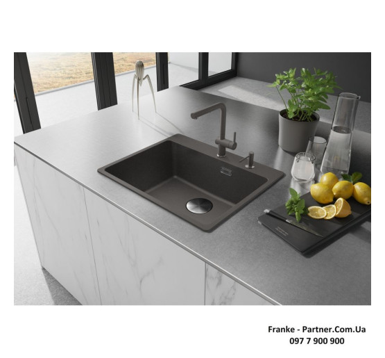 Кухонний змішувач Franke Active L Pull Out | витяжний вилив | функція душу | ламінарний потік води | сірий сланець | 115.0721.464