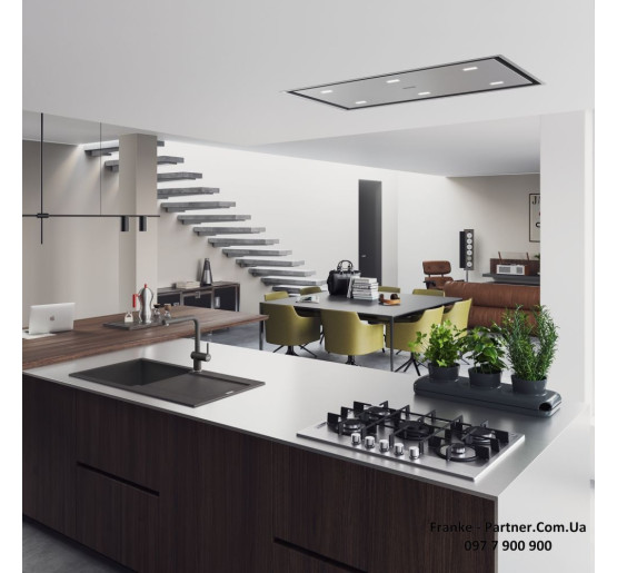 Кухонний змішувач Franke Active L Pull Out | витяжний вилив | функція душу | ламінарний потік води | сірий сланець | 115.0721.464