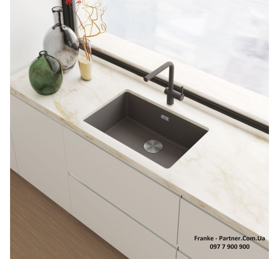 Кухонний змішувач Franke Active L Pull Out | витяжний вилив | функція душу | ламінарний потік води | сірий сланець | 115.0721.464