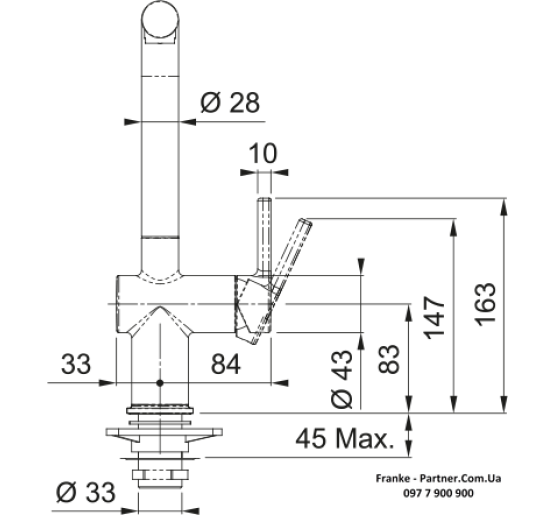 Кухонний змішувач Franke Active L Pull Out | витяжний вилив | функція душу | ламінарний потік води | сірий сланець | 115.0721.464
