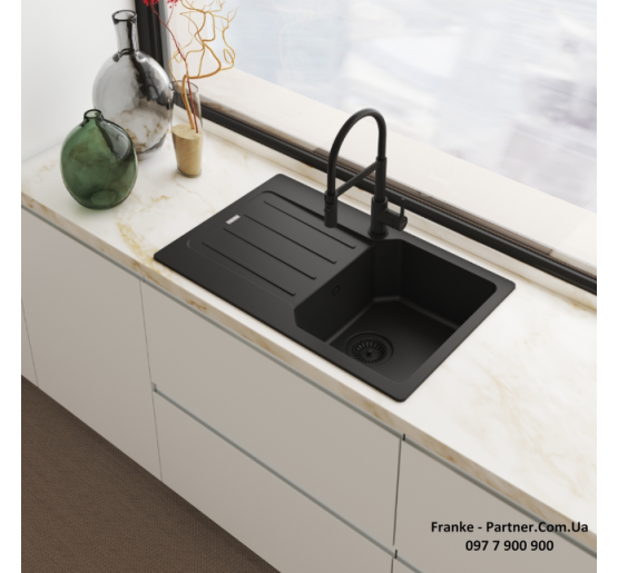 Смеситель кухонный Franke Lina | гибкий излив | функция душа белый шланг хром | 115.0626.088