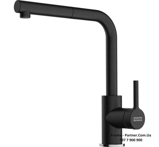 Кухонний змішувач Franke Lina L Shape Pull Out | витяжний вилив | онікс | 115.0728.484