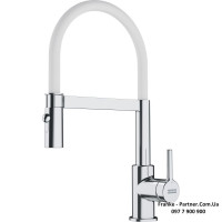 Кухонний змішувач Franke Lina | гнучкий вилив | функція душу | білий шланг | хром | 115.0626.088