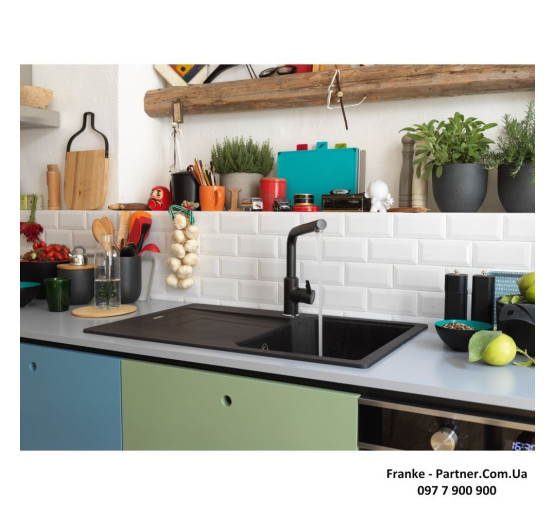 Смеситель кухонный Franke Urban Pull Out | вытяжное излияние | оникс | 115.0595.091