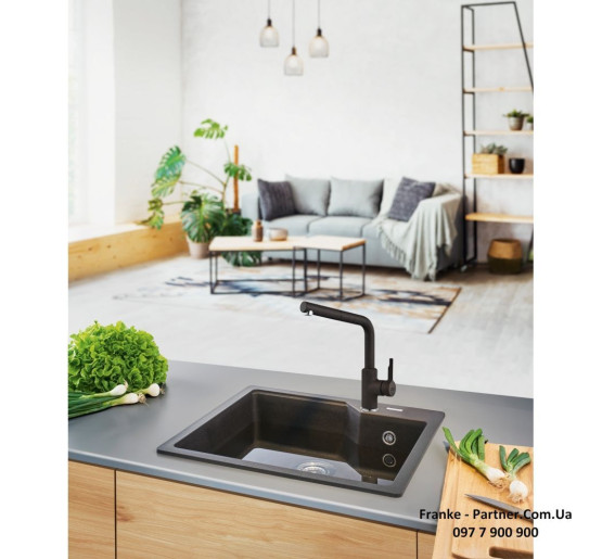 Смеситель кухонный Franke Urban Pull Out | вытяжное излияние | оникс | 115.0595.091