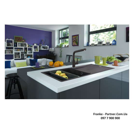 Смеситель кухонный Franke Urban Pull Out | вытяжное излияние | оникс | 115.0595.091