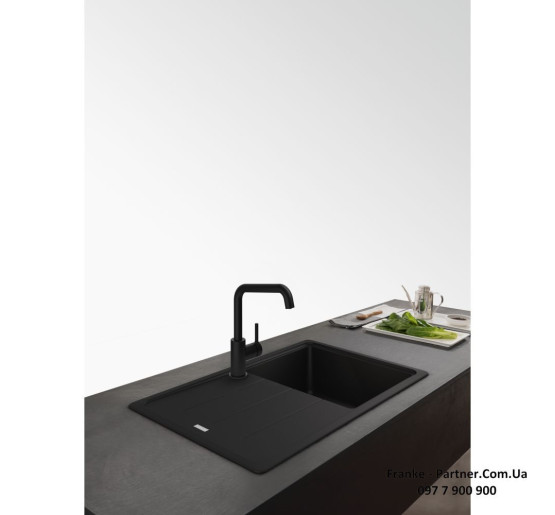 Смеситель кухонный Franke Lina U | черный матовый | 115.0728.474