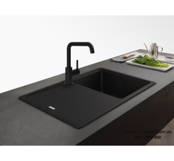 Смеситель кухонный Franke Lina U | черный матовый | 115.0728.474