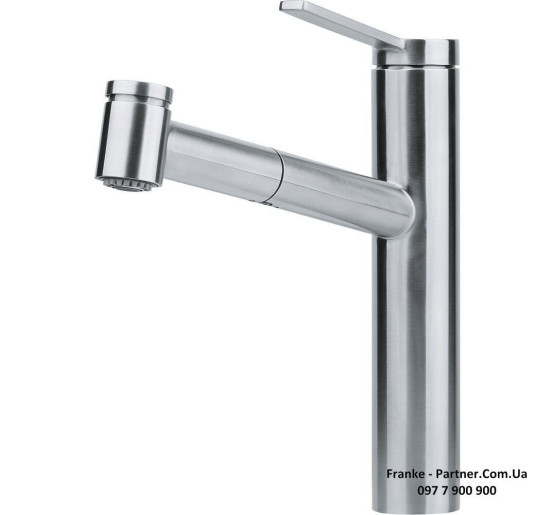 Смеситель кухонный Franke Tango Neo Pull Out Spray | вытяжное излияние | функция душа ламинарный поток | нержавеющая сталь | 115.0596.389