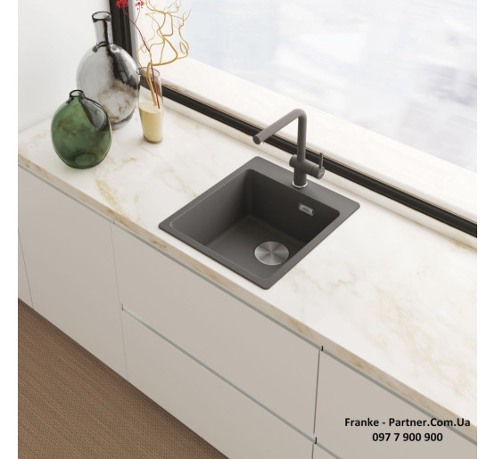 Смеситель кухонный Franke Active L | ламинарный поток воды серый сланец | 115.0721.463