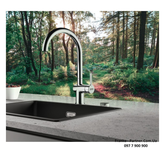 Кухонний змішувач Franke Active J | ламінарний потік води | хром | 115.0653.395