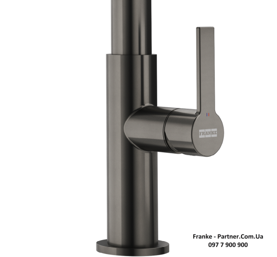 Смеситель кухонный Franke Maris Slim J Clear Water | функция душа вытяжное излияние | подключение к фильтру PVD anthracite | антрацит | 120.0736.603