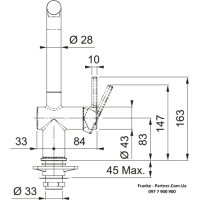 Кухонний змішувач Franke Active L Pull Out | витяжний вилив | функція душу | ламінарний потік води | онікс | 115.0653.384