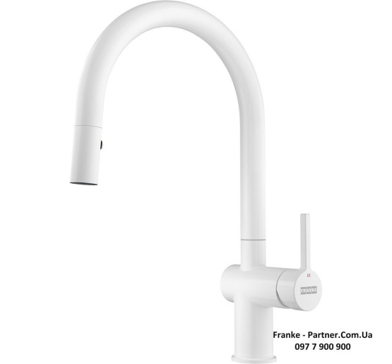 Кухонний змішувач Franke Active J | витяжний вилив | функція душу | ламінарний потік | чорний матовий | 115.0653.404