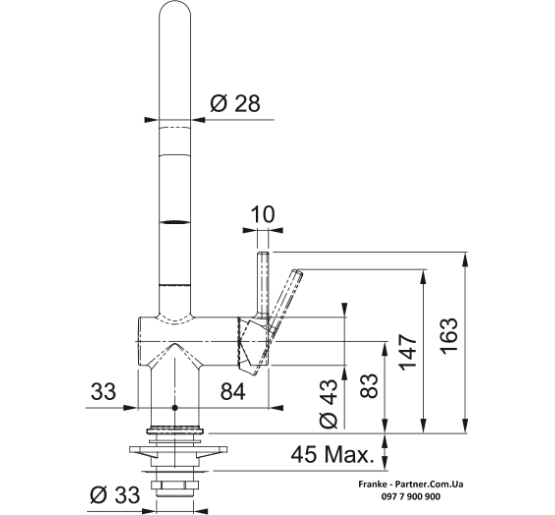 Кухонний змішувач Franke Active J | витяжний вилив | функція душу | ламінарний потік | чорний матовий | 115.0653.404