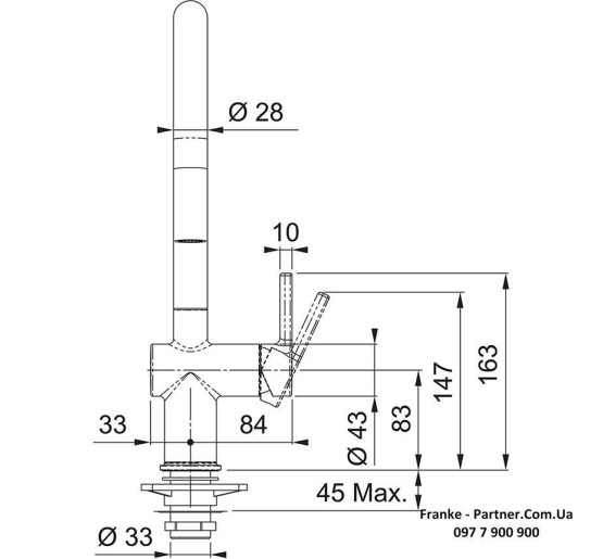 Кухонний змішувач Franke Active J | витяжний вилив | функція душу | ламінарний потік | чорний матовий | 115.0653.404