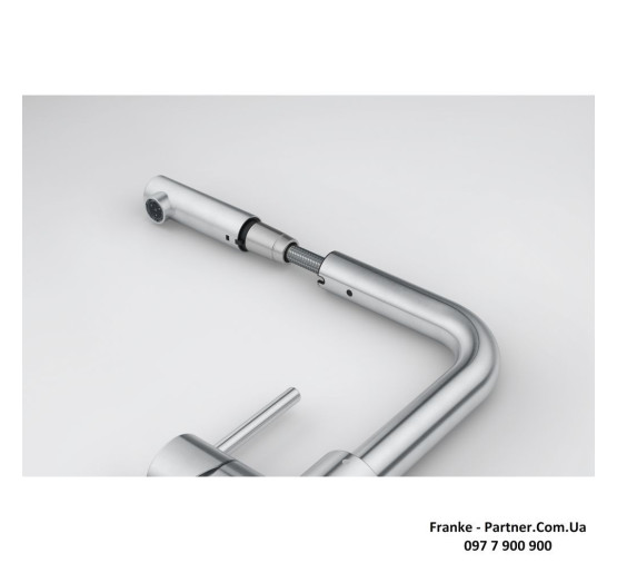 Кухонний змішувач Franke Smart Glenda | витяжний вилив | ламінарний потік | нержавіюча сталь | 115.0706.986