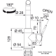 Кухонний змішувач Franke Smart Glenda | витяжний вилив | ламінарний потік | нержавіюча сталь | 115.0706.986