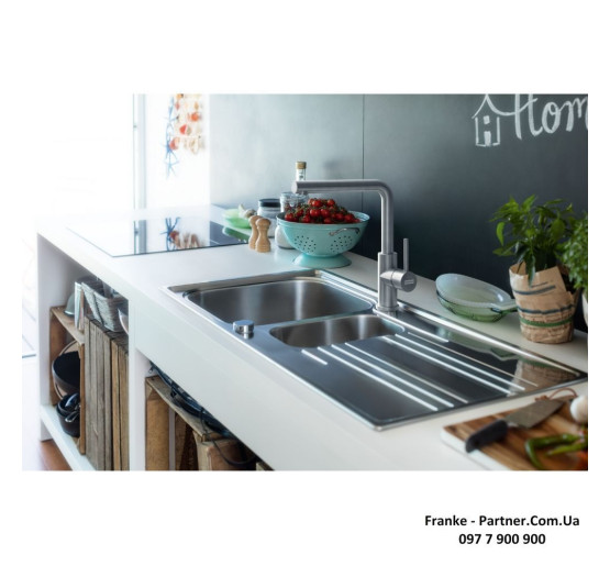Кухонний змішувач Franke Smart Glenda | ламінарний потік | нержавіюча сталь | 115.0706.985