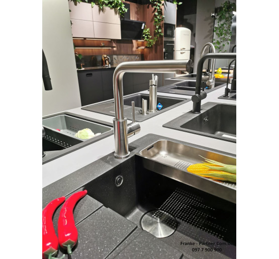 Кухонний змішувач Franke Smart Glenda | ламінарний потік | нержавіюча сталь | 115.0706.985