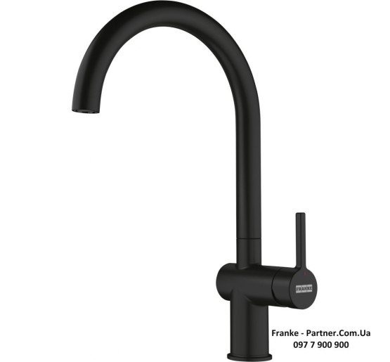 Кухонний змішувач Franke Active J | ламінарний потік | чорний матовий | 115.0653.398