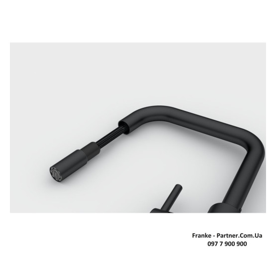 Смеситель кухонный Franke Lina U Pull Down | вытяжное излияние | черный матовый | 115.0728.477