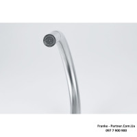 Кухонний змішувач Franke Atlas Neo J | Leda Neo | витяжний вилив | ламінарний потік | нержавіюча сталь | 115.0590.047