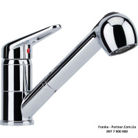 Кухонний змішувач Franke Novara-Plus Pull Out | витяжний вилив | функція душу | хром | 115.0347.111