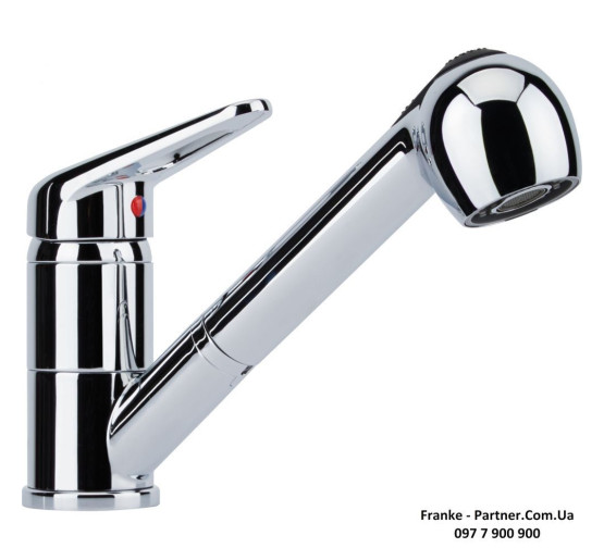 Кухонний змішувач Franke Novara-Plus Pull Out | витяжний вилив | функція душу | хром | 115.0347.111