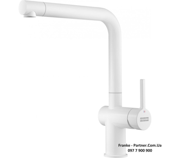 Смеситель кухонный Franke Active L | ламинарный поток воды белый матовый 115.0653.372
