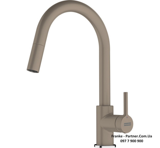 Кухонний змішувач Franke Lina | витяжний вилив | мигдаль | 115.0626.084