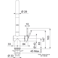 Кухонний змішувач Franke Active J | витяжний вилив | функція душу | ламінарний потік води | білий матовий | 115.0653.405