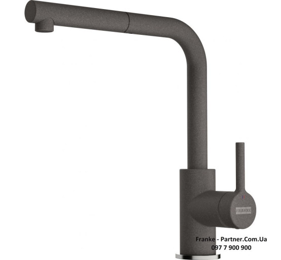 Кухонний змішувач Franke Lina L Shape Pull Out | витяжний вилив | сірий сланець | 115.0733.716