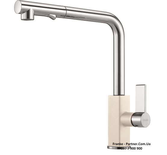 Смеситель кухонный Franke Maris Spray | вытяжное излияние | функция душа хром | 115.0392.357