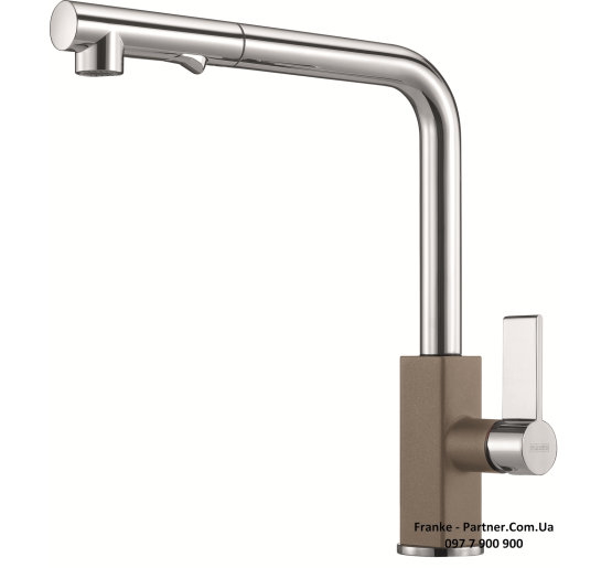 Смеситель кухонный Franke Maris Spray | вытяжное излияние | функция душа хром | 115.0392.357