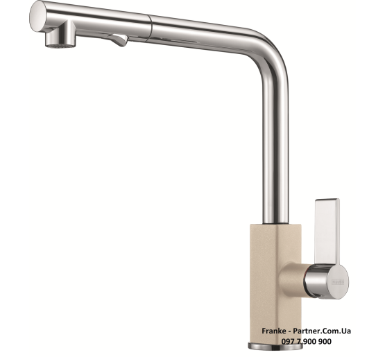 Смеситель кухонный Franke Maris Spray | вытяжное излияние | функция душа хром | 115.0392.357