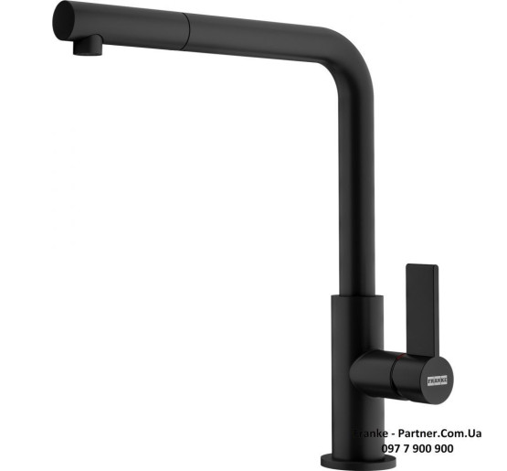 Смеситель кухонный Franke NEPTUNE EVO | вытяжное излияние | черный матовый | 115.0711.725
