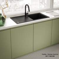 Кухонний змішувач Franke Lina | витяжний вилив | чорний матовий | 115.0626.053