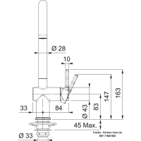 Кухонний змішувач Franke Active J | ламінарний потік води | білий матовий | 115.0653.399