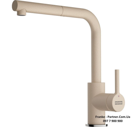 Кухонний змішувач Franke Lina L Shape Pull Out | витяжний вилив | бежевий | 115.0728.489