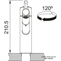 Кухонний змішувач Franke Orbit Pull Out | витяжний вилив | ламінарний потік води | хром | 115.0623.055