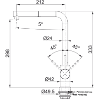 Кухонний змішувач Franke Sirius Pull Out | витяжний вилив | сірий камінь | 115.0668.381