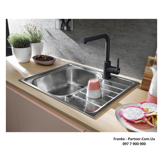 Кухонний змішувач Franke Lina L Shape | чорний матовий | 115.0693.393