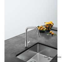 Кухонний змішувач Franke Eos Neo U | Kubus | витяжний вилив | функція душу | нержавіюча сталь | 115.0529.207