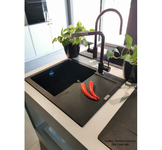 Кухонний змішувач Franke Sirius Pull Out | витяжний вилив | сірий камінь | 115.0668.381