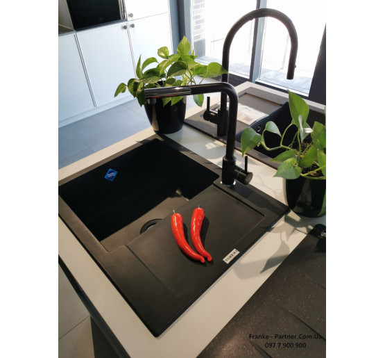 Кухонний змішувач Franke Sirius Pull Out | витяжний вилив | сірий камінь | 115.0668.381