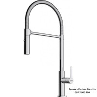 Смеситель кухонный Franke Maris Slim SemiPro | гибкий излив | функция душа ламинарный поток воды хром | 115.0728.395