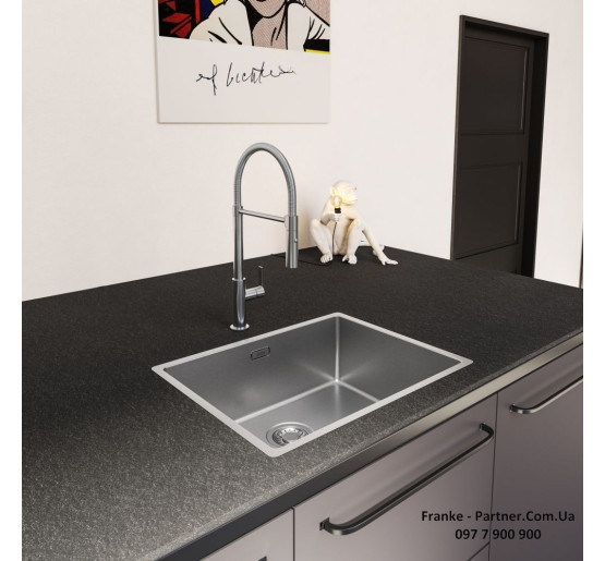 Смеситель кухонный Franke Maris Slim SemiPro | гибкий излив | функция душа ламинарный поток воды хром | 115.0728.395
