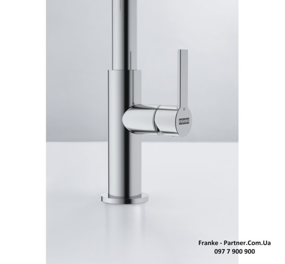 Смеситель кухонный Franke Maris Slim SemiPro | гибкий излив | функция душа ламинарный поток воды хром | 115.0728.395